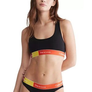 Calvin Klein This is Love Bralette Womens Medium Black Pride Rainbow QF7253 001
